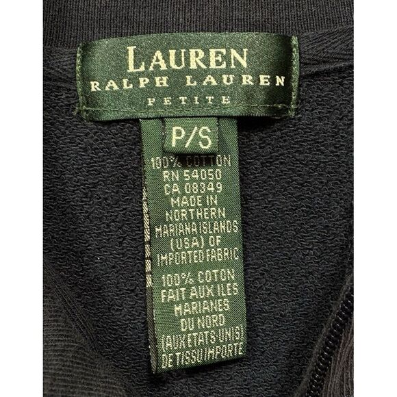Lauren Ralph Lauren LRL Full Zip Womens PS Petite Small Sweatshirt Mock Neck 368 - Picture 5 of 10